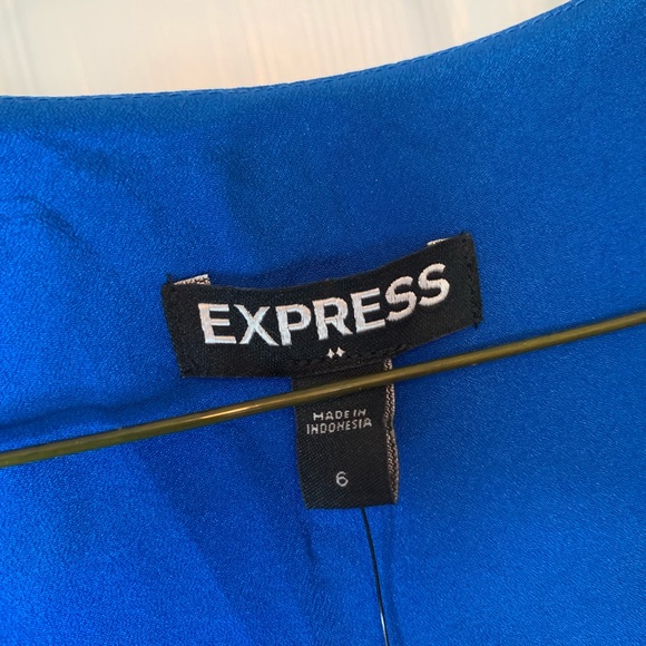 Express Outlet Ruffle Romper in Royal Blue, Sz 6 - Picture 6 of 14